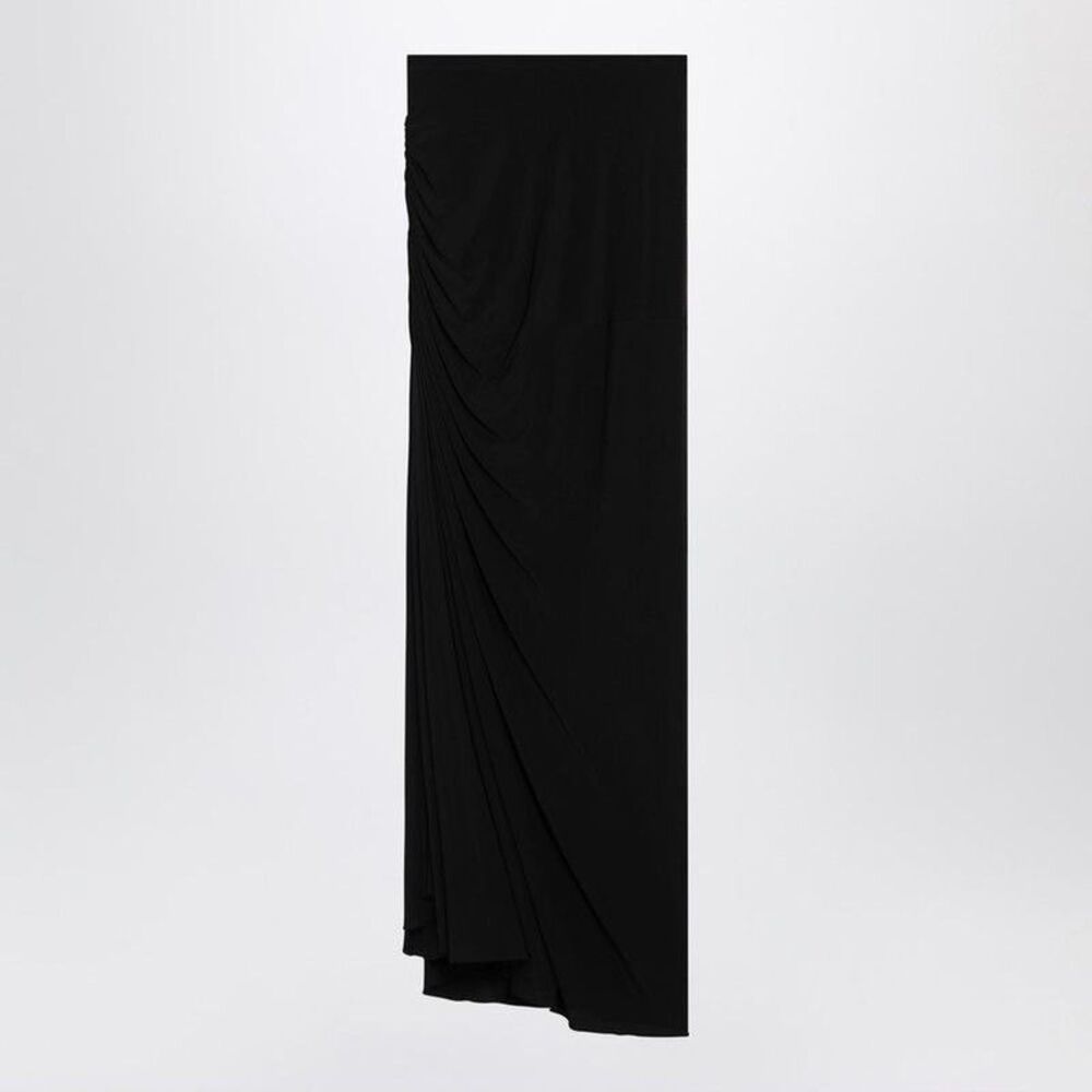 ALAIA Asymmetric Draped Maxi Skirt Women BLACK Skirts